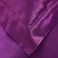 Purple Silk Pillowcase, Include 2 Standard Pillowcases, Envelope Closure, Prevent Side Sleeping Wrinkles, Have Good Dreams