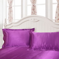 Purple Silk Pillowcase, Include 2 Standard Pillowcases, Envelope Closure, Prevent Side Sleeping Wrinkles, Have Good Dreams