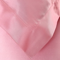 Red Pink Silk Pillowcase, Include 2 Standard Pillowcases, Envelope Closure, Prevent Side Sleeping Wrinkles, Have Good Dreams