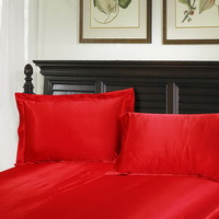 Red Silk Pillowcase, Include 2 Standard Pillowcases, Envelope Closure, Prevent Side Sleeping Wrinkles, Have Good Dreams