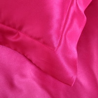 Rose Red Silk Pillowcase, Include 2 Standard Pillowcases, Envelope Closure, Prevent Side Sleeping Wrinkles, Have Good Dreams
