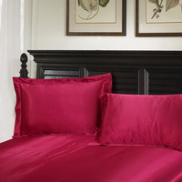 Wine Red Silk Pillowcase, Include 2 Standard Pillowcases, Envelope Closure, Prevent Side Sleeping Wrinkles, Have Good Dreams