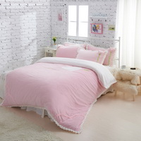 Sweet Heart Pink Velvet Bedding Girls Bedding Princess Bedding