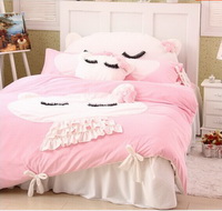 Cute Kitty Pink Princess Bedding Girls Bedding Women Bedding