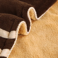 Coffee Camel Coral Fleece Bedding Teen Bedding