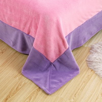 Light Purple Pink Coral Fleece Bedding Teen Bedding