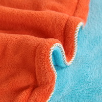 Orange Blue Coral Fleece Bedding Teen Bedding