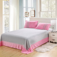 Pink Gray Coral Fleece Bedding Teen Bedding