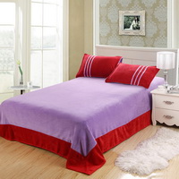 Red Purple Coral Fleece Bedding Teen Bedding