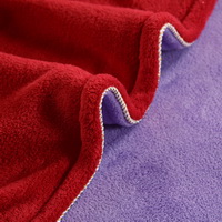 Red Purple Coral Fleece Bedding Teen Bedding