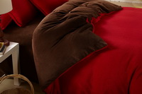 Cerise And Coffee Coral Fleece Bedding Teen Bedding