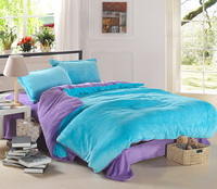Light Blue And Purple Coral Fleece Bedding Teen Bedding