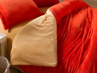 Orange And Camel Coral Fleece Bedding Teen Bedding