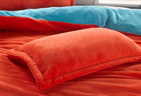 Orange And Light Blue Coral Fleece Bedding Teen Bedding