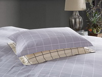 Modern Grids Gray And Beige Teen Bedding Duvet Cover Set