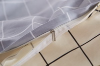 Modern Grids Gray And Beige Teen Bedding Duvet Cover Set