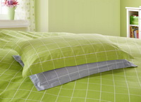 Modern Grids Green And Gray Teen Bedding Duvet Cover Set