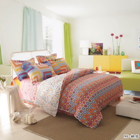 Hexagons Orange Teen Bedding Modern Bedding