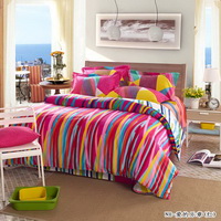 Vertical Stripes Red Teen Bedding Modern Bedding