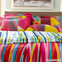 Vertical Stripes Red Teen Bedding Modern Bedding