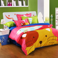 The Cute Cat Light Red Cartoon Animals Bedding Kids Bedding Teen Bedding