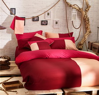 Red Wine Red Bedding Set Teen Bedding College Dorm Bedding Duvet Cover Set Gift