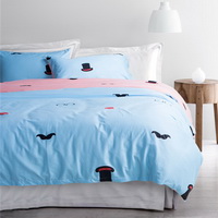 Uncle Hat Blue Bedding Set Teen Bedding Kids Bedding Duvet Cover Pillow Sham Flat Sheet Gift Idea